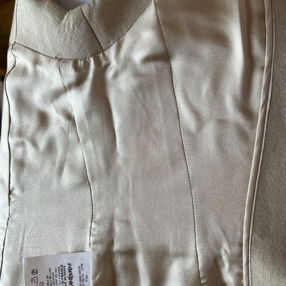 Yves St. Laurent Camel/Beige Cap Sleeve Knit Wrap Jacket - Picture 7 of 9